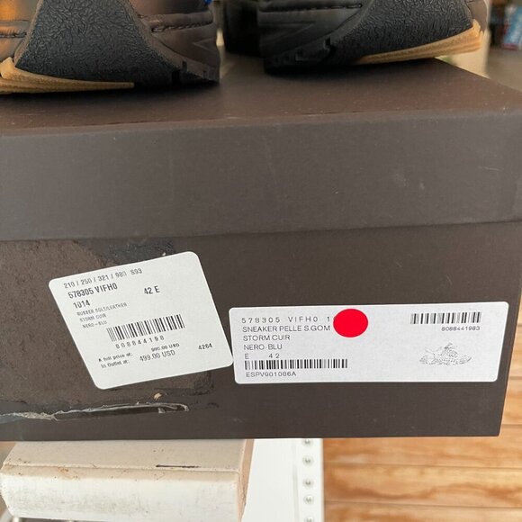 Bottega Veneta Mens Leather Black/Blue Speedster Sneakers 578305, 40.5, 42 - Picture 14 of 14